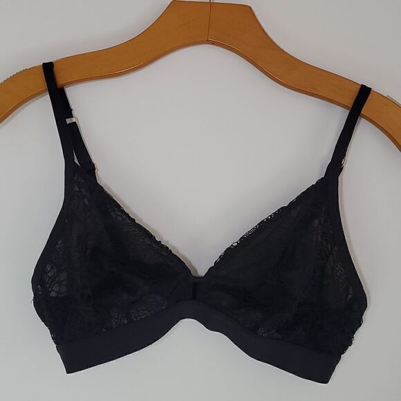 Lively The Palm Lace Bralette Black No Wire Size L - Picture 1 of 11